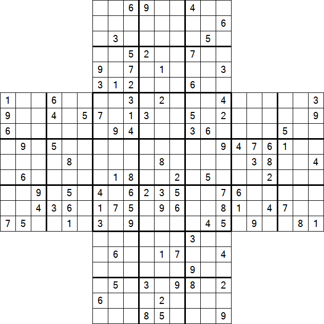 Cross Sudoku - Difícil