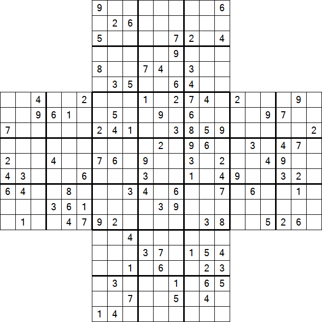 Cross Sudoku - Difícil