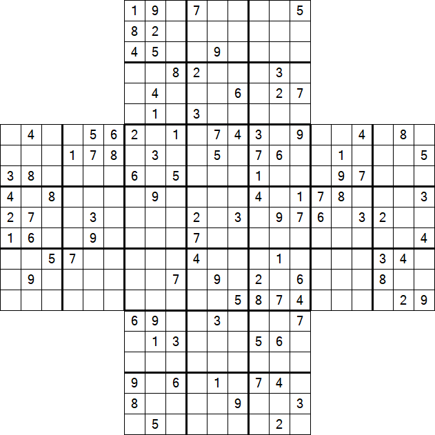 Cross Sudoku - Difícil