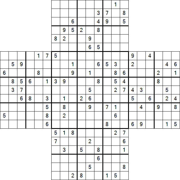 Cross Sudoku - Difícil