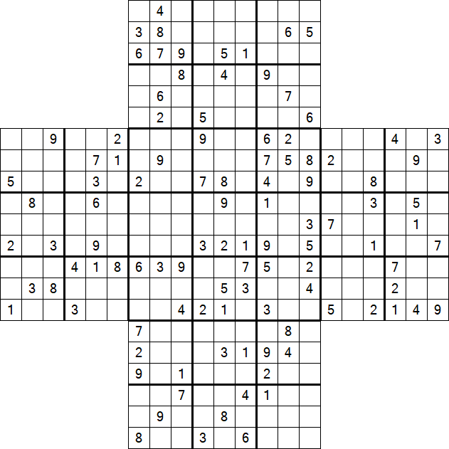 Cross Sudoku - Difícil