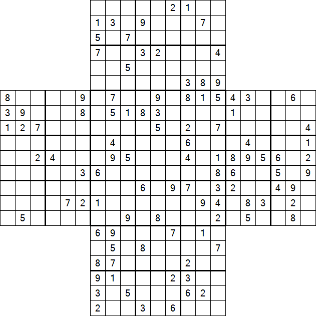 Cross Sudoku - Schwierig
