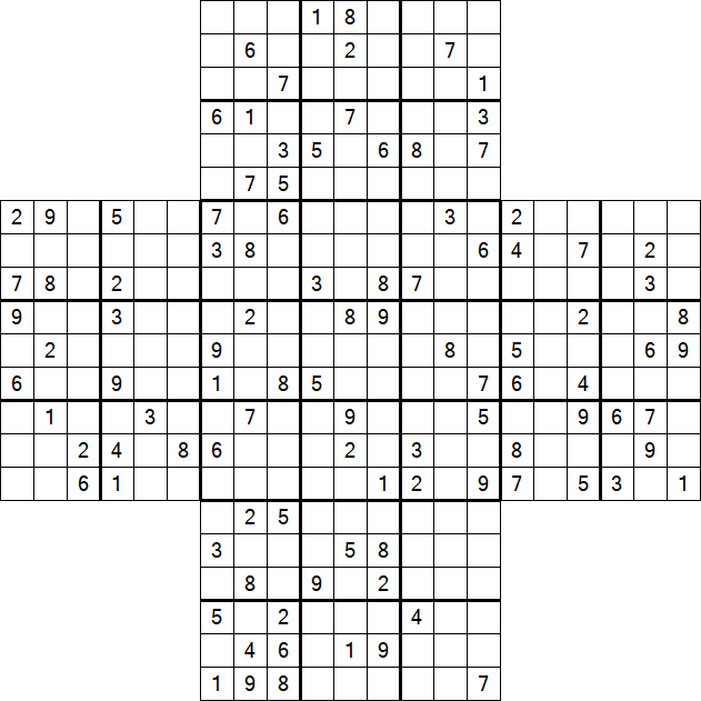 Cross Sudoku - Difícil