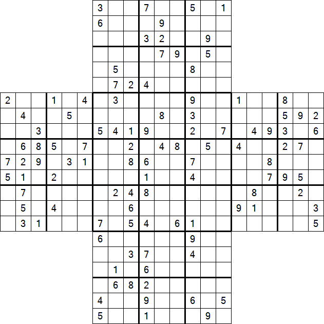 Cross Sudoku - Difícil