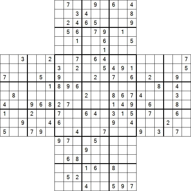 Cross Sudoku - Schwierig
