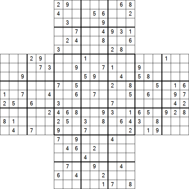 Cross Sudoku - Hard