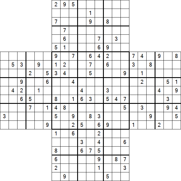 Cross Sudoku - Hard