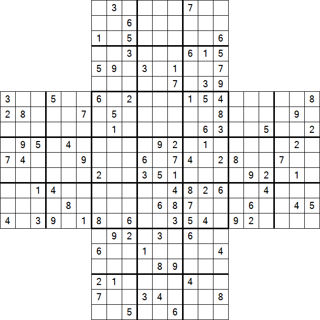 Cross Sudoku - Hard