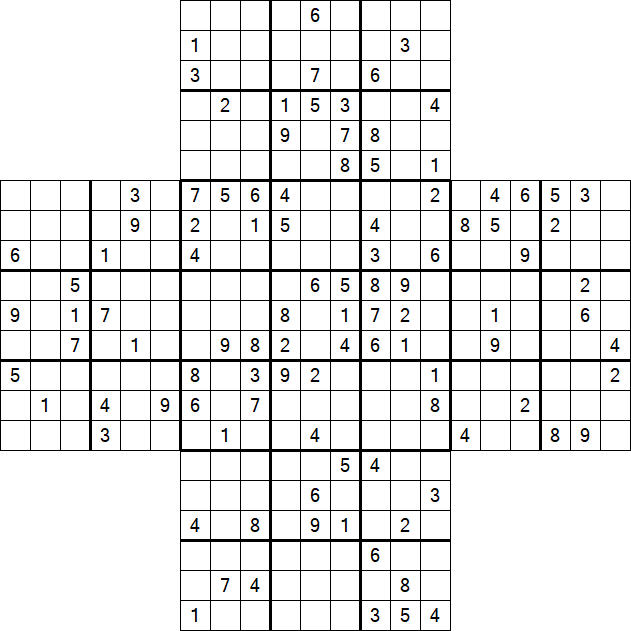 Cross Sudoku - Hard