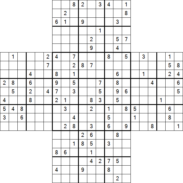 Cross Sudoku - Schwierig