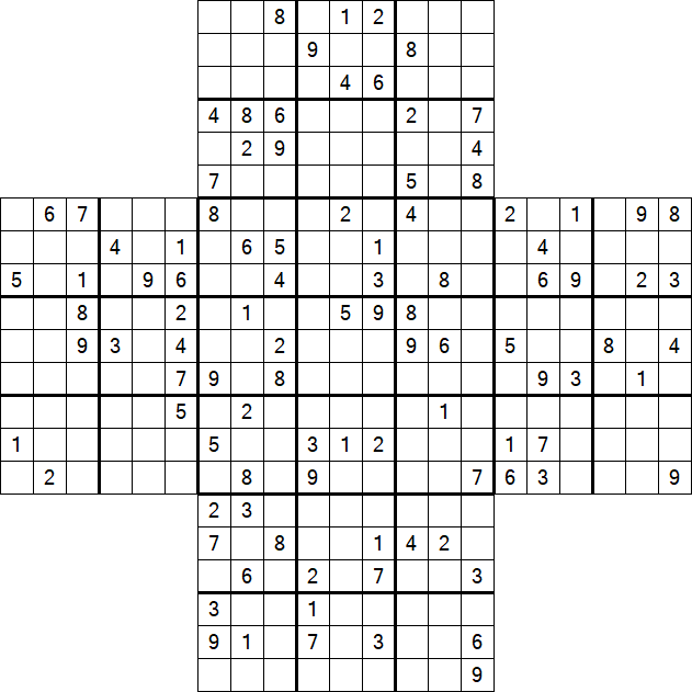 Cross Sudoku - Hard