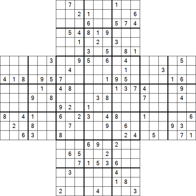 Cross Sudoku - Difícil