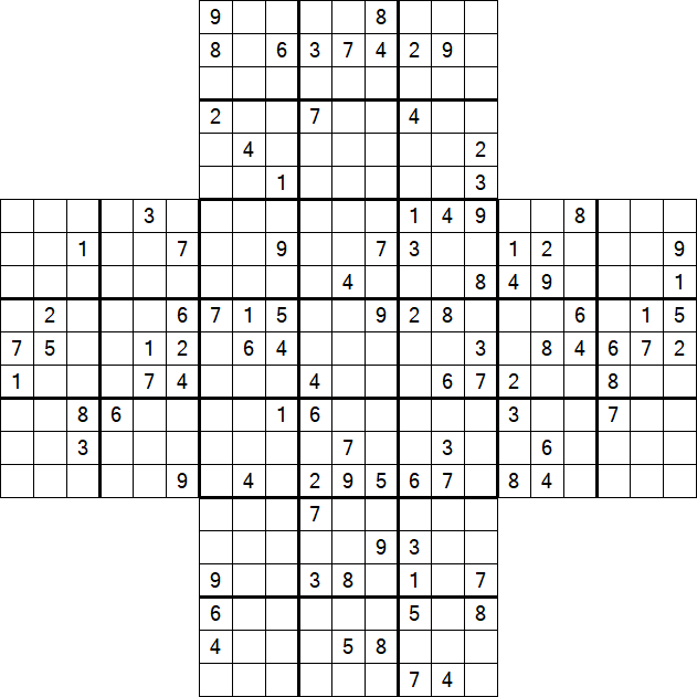 Cross Sudoku - Difícil