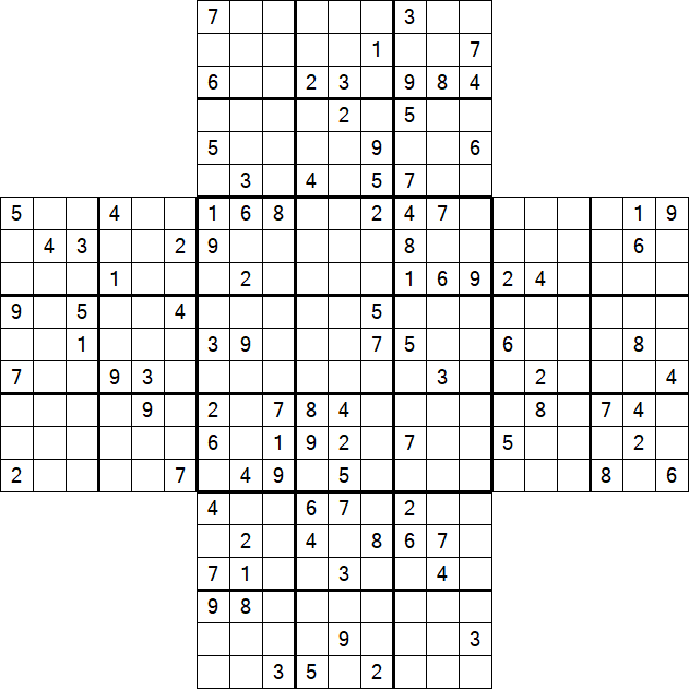 Cross Sudoku - Difícil