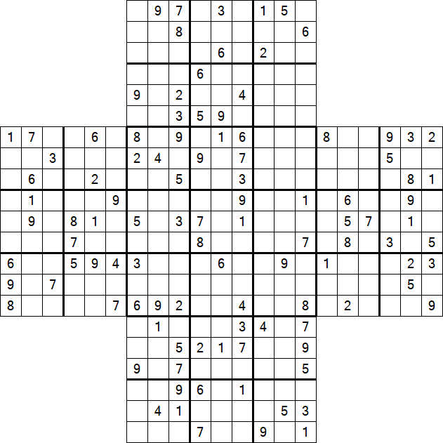 Cross Sudoku - Difícil