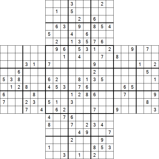 Cross Sudoku - Difícil