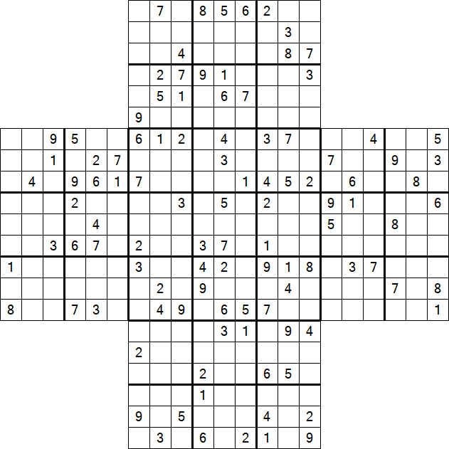 Cross Sudoku - Difícil