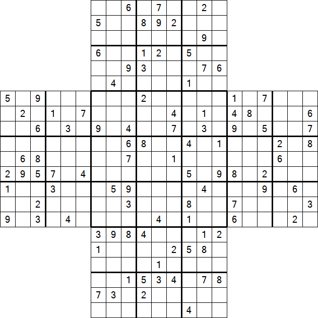 Cross Sudoku - Difícil