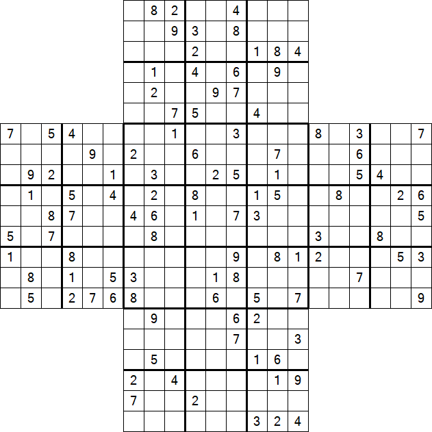 Cross Sudoku - Difícil