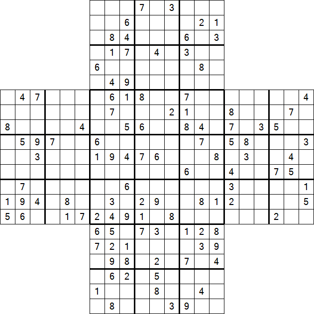 Cross Sudoku - Difícil