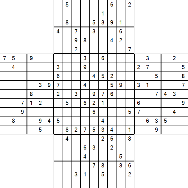 Cross Sudoku - Difícil