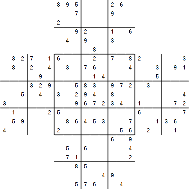 Cross Sudoku - Difícil