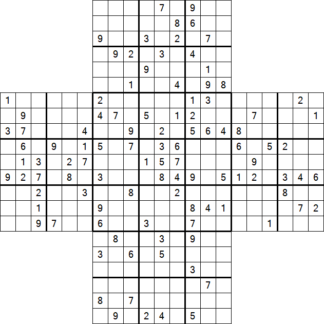 Cross Sudoku - Difícil
