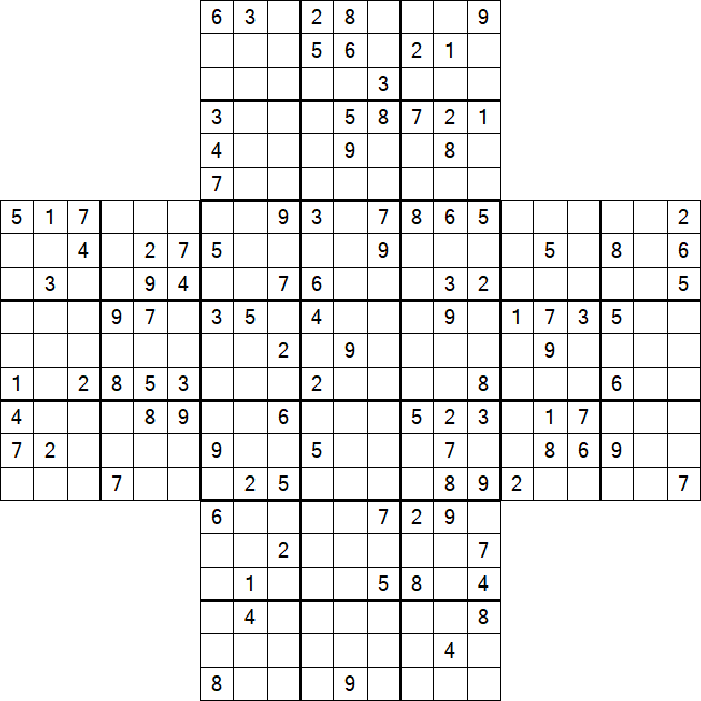 Cross Sudoku - Difícil