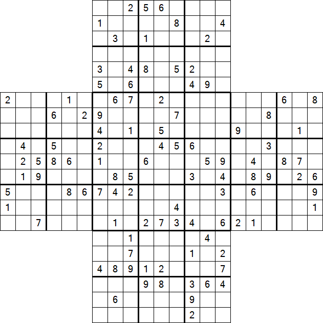 Cross Sudoku - Difícil