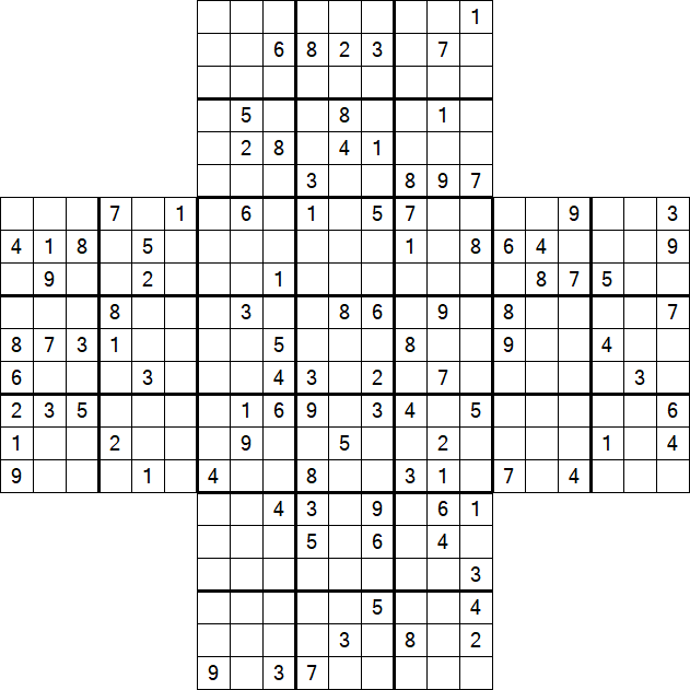 Cross Sudoku - Difícil