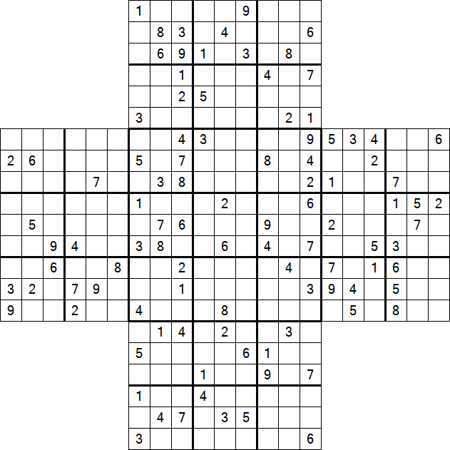 Cross Sudoku - Difícil