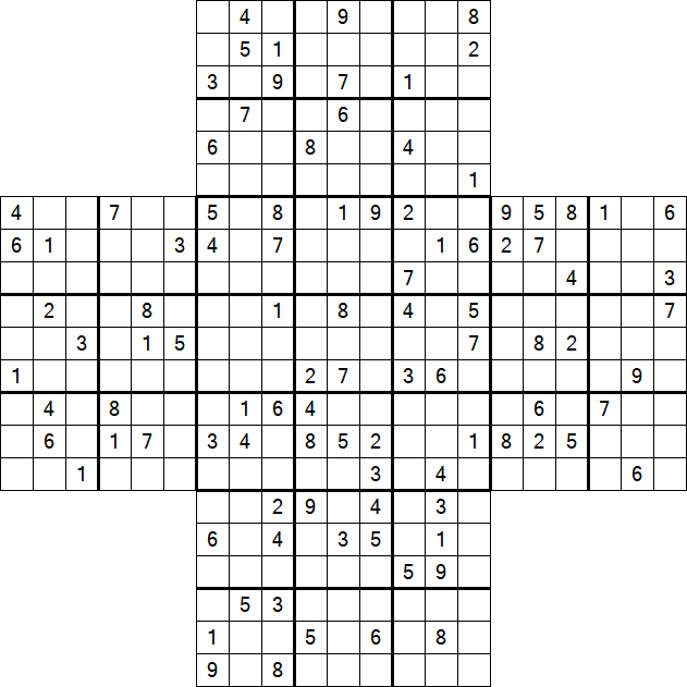 Cross Sudoku - Difícil