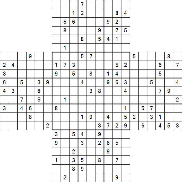 Cross Sudoku - Difícil