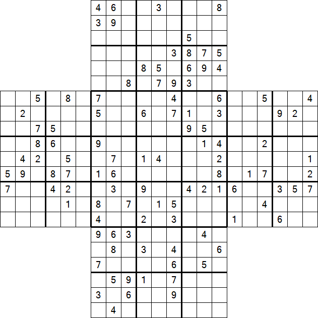 Cross Sudoku - Difícil