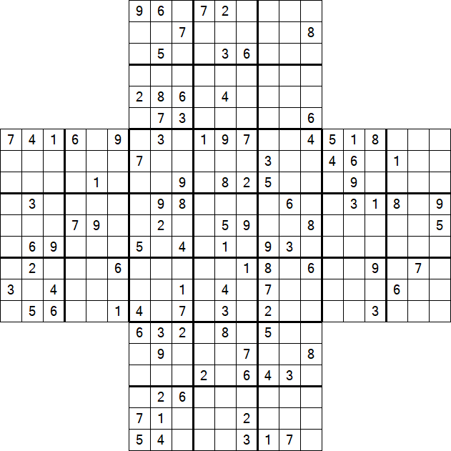 Cross Sudoku - Difícil