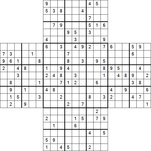 Cross Sudoku - Hard