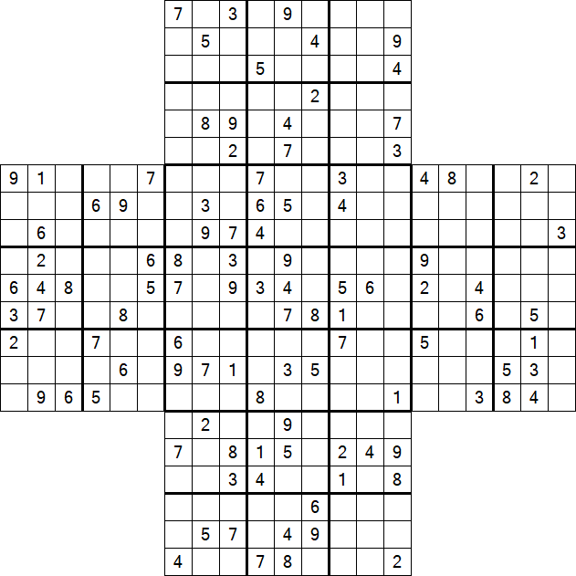 Cross Sudoku - Hard