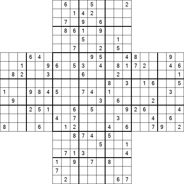 Cross Sudoku - Hard