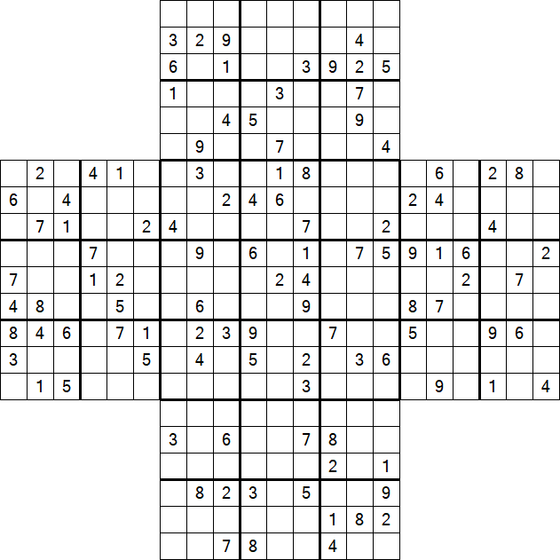 Cross Sudoku - Difficile