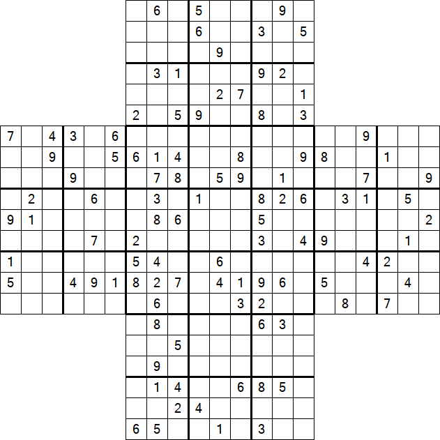 Cross Sudoku - Hard