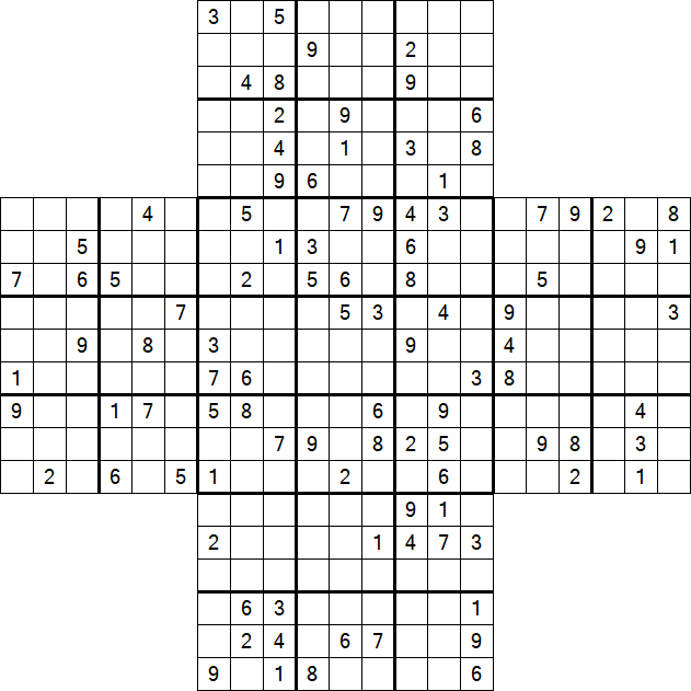 Cross Sudoku - Hard
