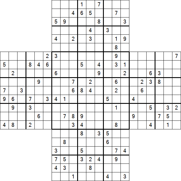 Cross Sudoku - Hard