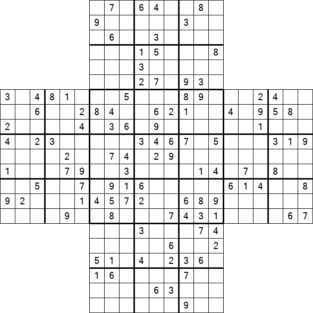 Cross Sudoku - Difficile