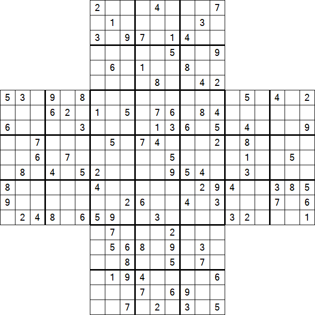 Cross Sudoku - Hard