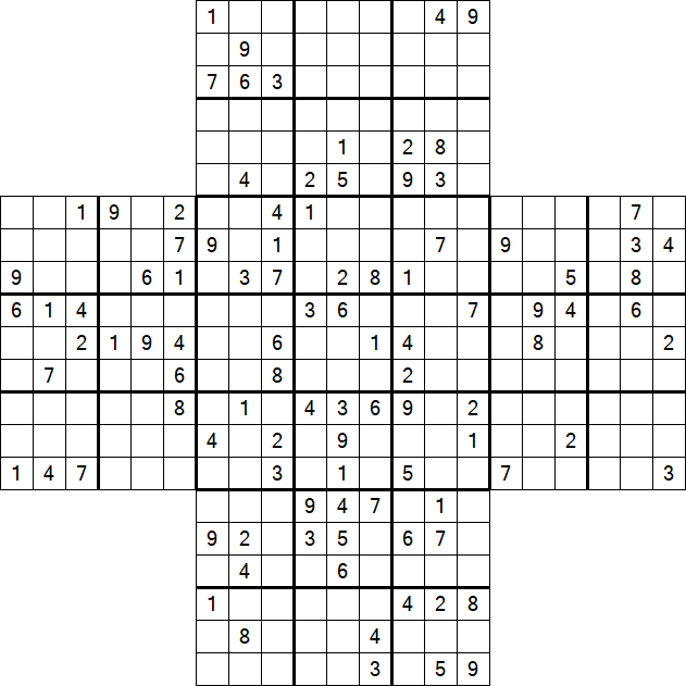 Cross Sudoku - Hard