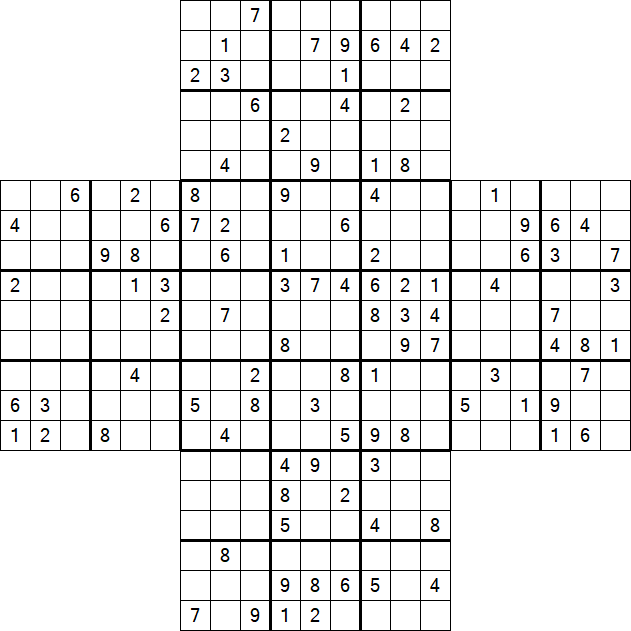 Cross Sudoku - Hard