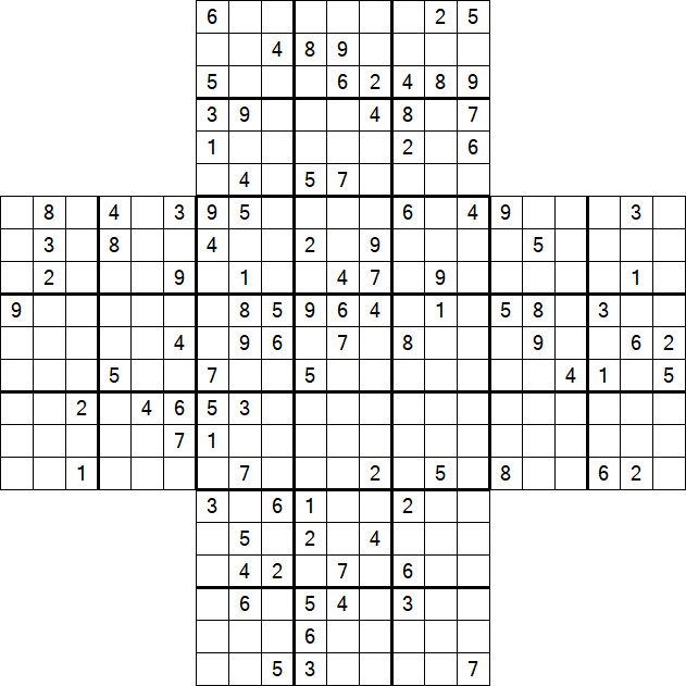 Cross Sudoku - Difficile