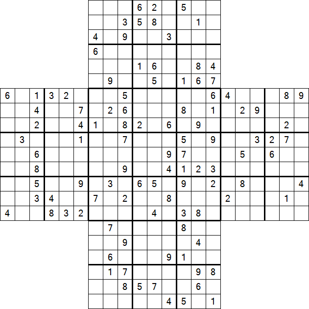 Cross Sudoku - Hard