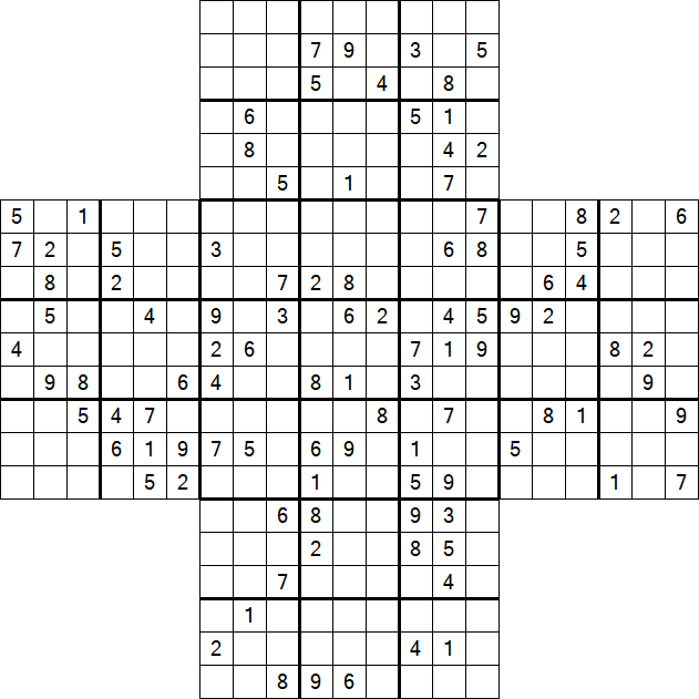Cross Sudoku - Difficile