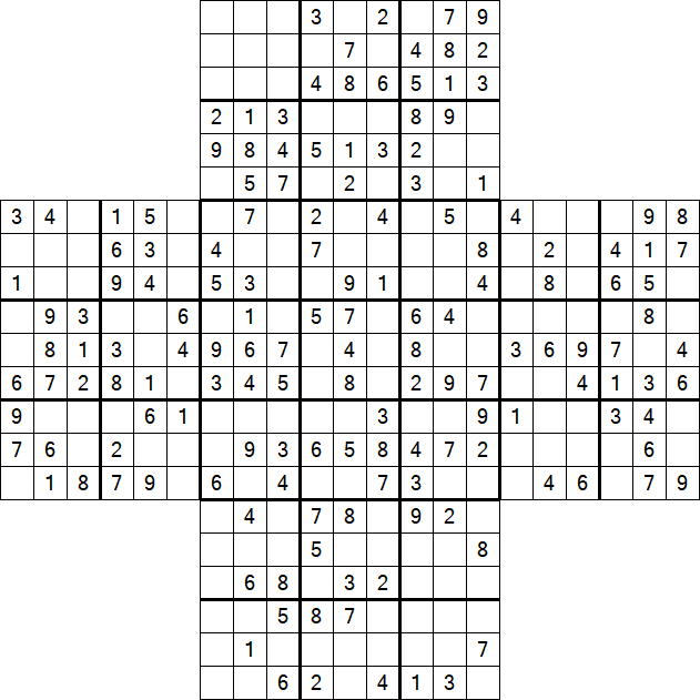 Cross Sudoku - Moyen